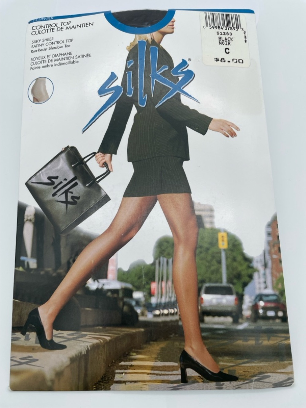 Silks Control Top Sheer Pantyhose Black Size C 15 Denier Canada